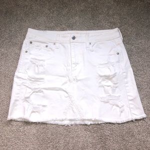 White Jean AE Skirt